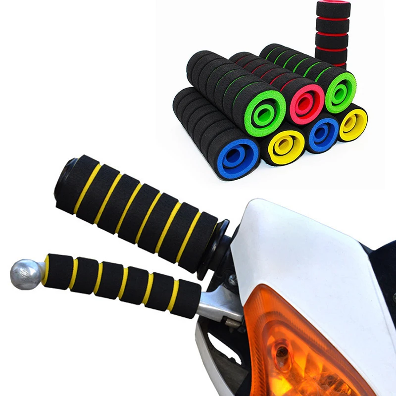 2PCS Bicycle Grips MTB Sponge Handlebar Cover Grips Anti-skid Shock-absorbing Soft Bike Grips Ultraight Cycling Handlebar Sleeve