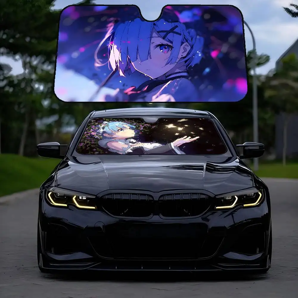 

Animation Characters R-Re Zero-Rem Car SunShade Car Sunshade Window Sunshade Sunblock Front Windshield Hood Sunshade