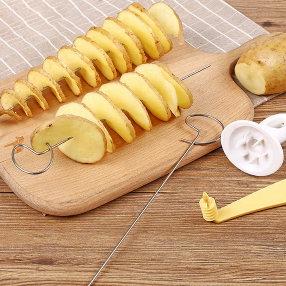 Potato Slicing Spiral Cutter, Fancy Potato Chips Gadgets, Tornado Potato Chips Making Tools Kitchen Artifacts, Gift Gadgets