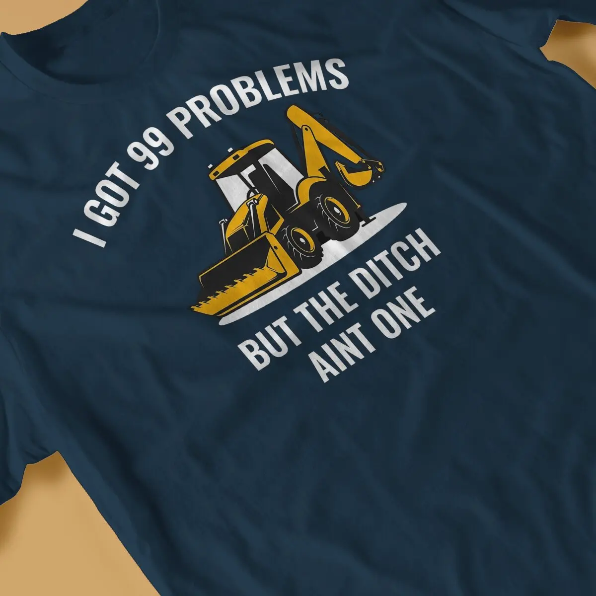 Tops 100% Cotton Leisure Sports xcavator Backhoe Heavy Equipment Operator Men's and women's T-shirts Top image 3