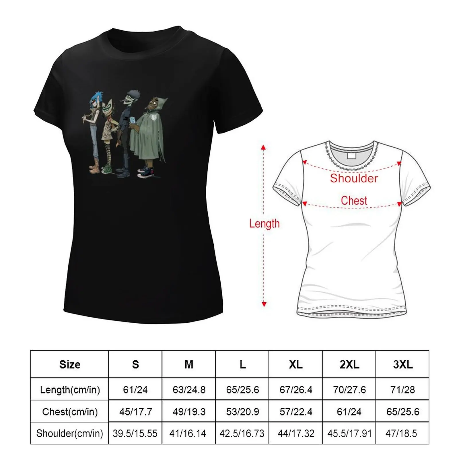 Copy of Copy of Copy of gorillaz T-shirt graphics kawaii clothes aesthetic clothes Womens clothing