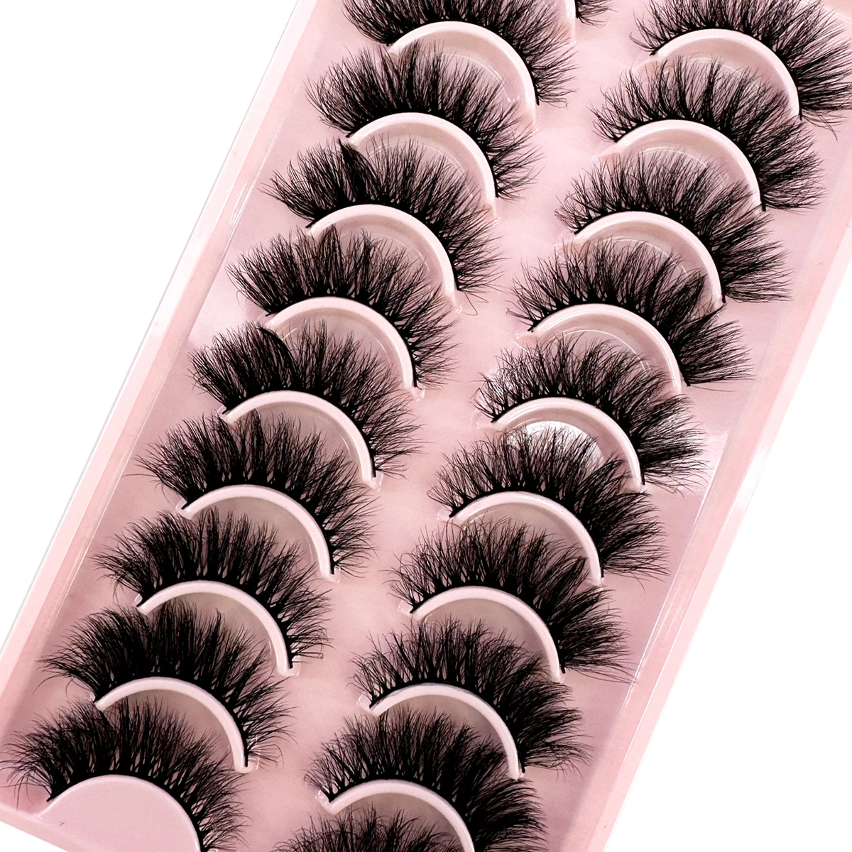 Neue 10Pairs Wimpern Make-Up Weichen, Flauschigen 3D Nerz Falsche Wimpern Dicke Handgemachte Volumen Nerz Wimpern Faux Natürliche Gefälschte Wimpern werkzeug