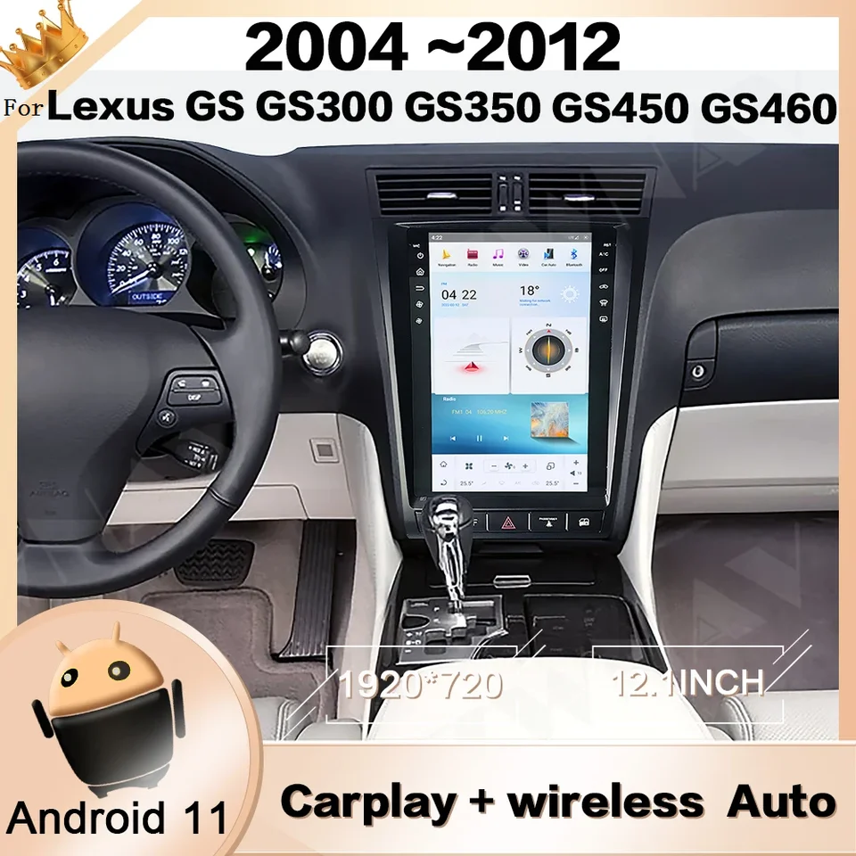 Tesa- Screen Android For Lexus GS GS300 GS350 GS450 GS460 2004