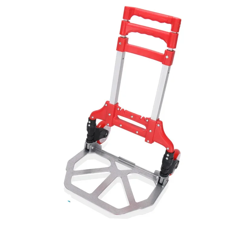 Portable Aluminum Alloy Folding Luggage Cart Shopping Cart Load King Moving Truck Travel Trolley