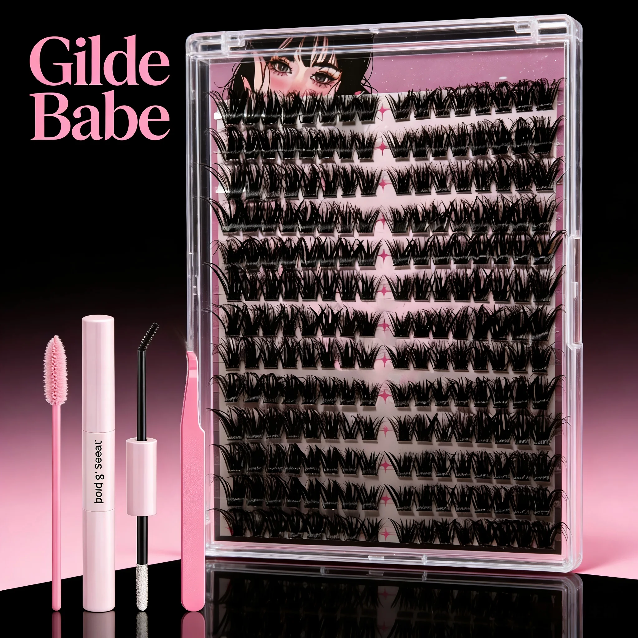

Накладные ресницы Gilde Babe DIY: пучки ресниц в стиле манга, различные стили, натуральный вид, профессиональный макияж