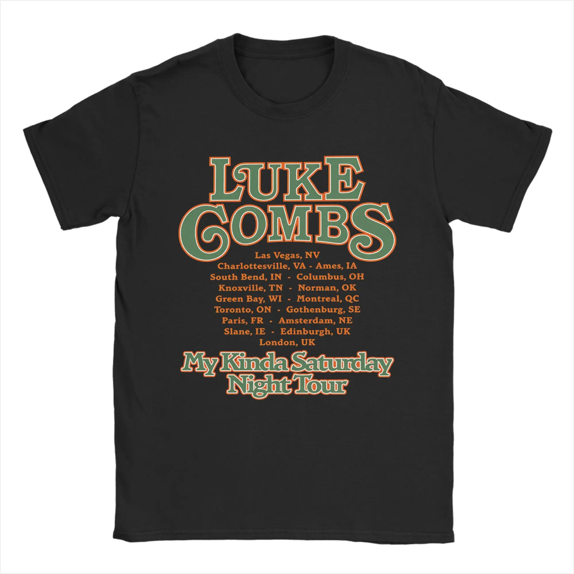 Luke Combs My Kinda Saturday Night Tour T-Shirt T-Shirts Short Sleeves Y2K Funny Tshirt Summer Pure Cotton Oversized Tees