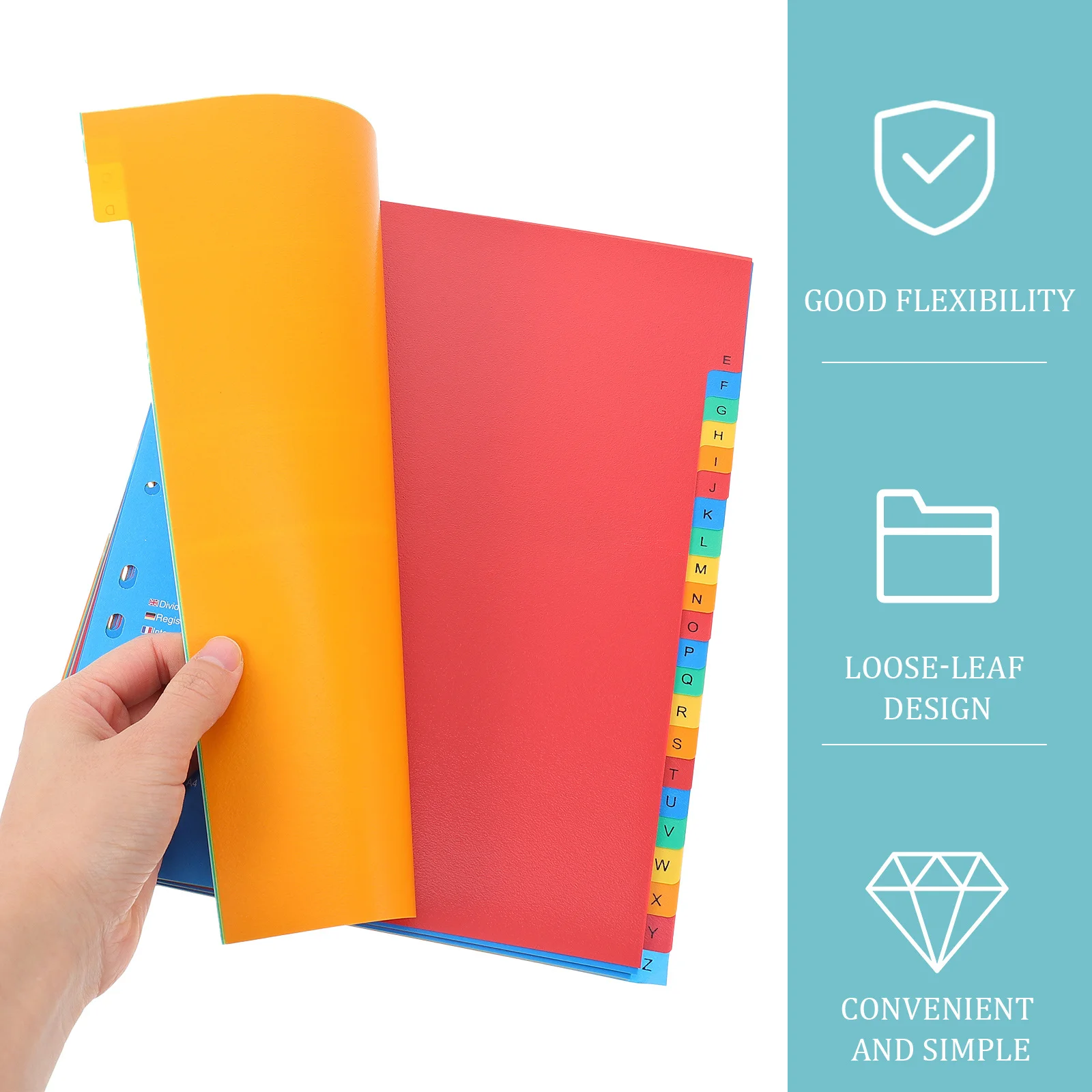38pcs Loose-Leaf Tabs Dividers Indexes Classified Labels Plastic Folder Separator For Notebook Colored Index Pages File