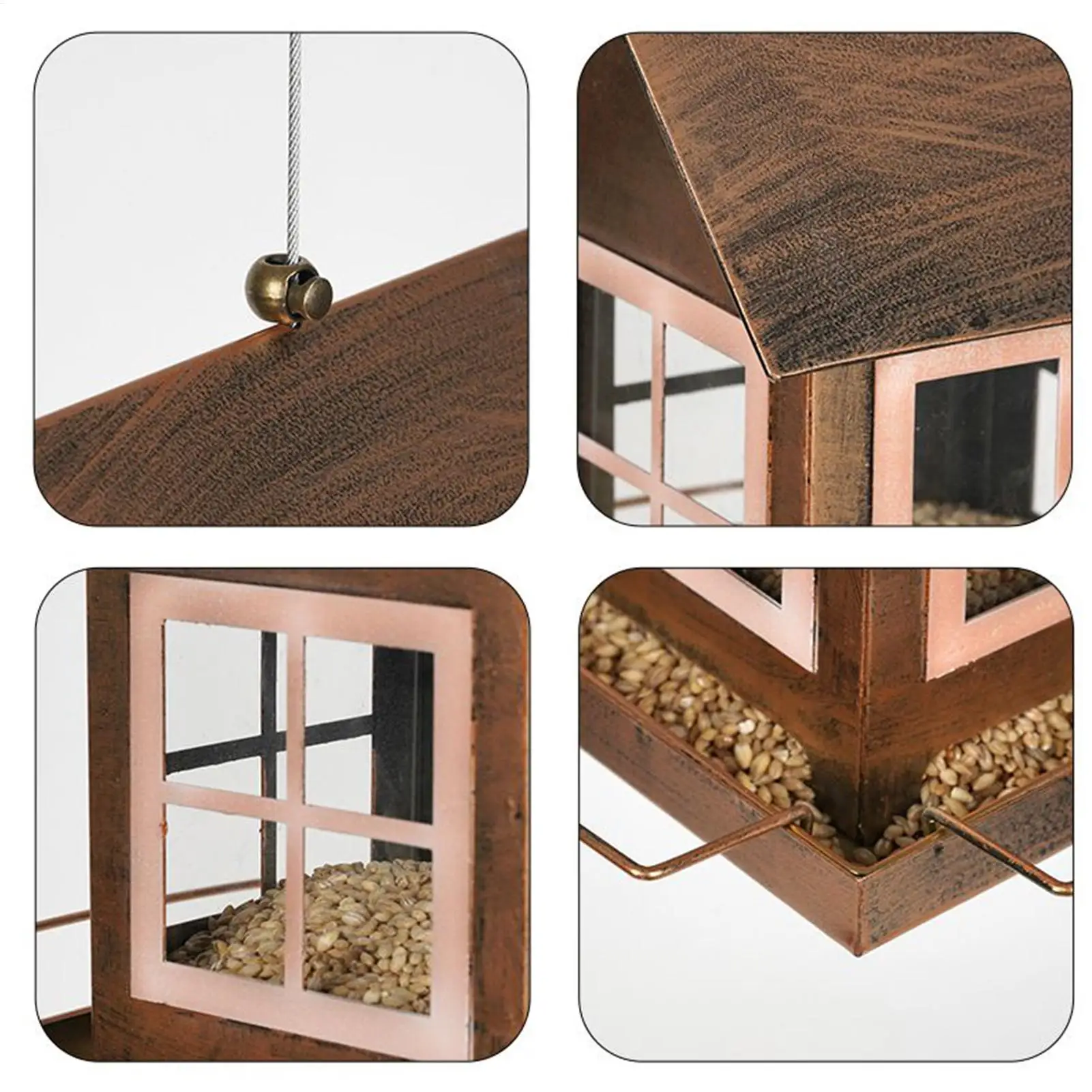 

Кормушки для птиц на открытом воздухе, большая емкость, станция для наблюдения за птицами, кормушка для диких птиц на улице, для корелл, зябликов