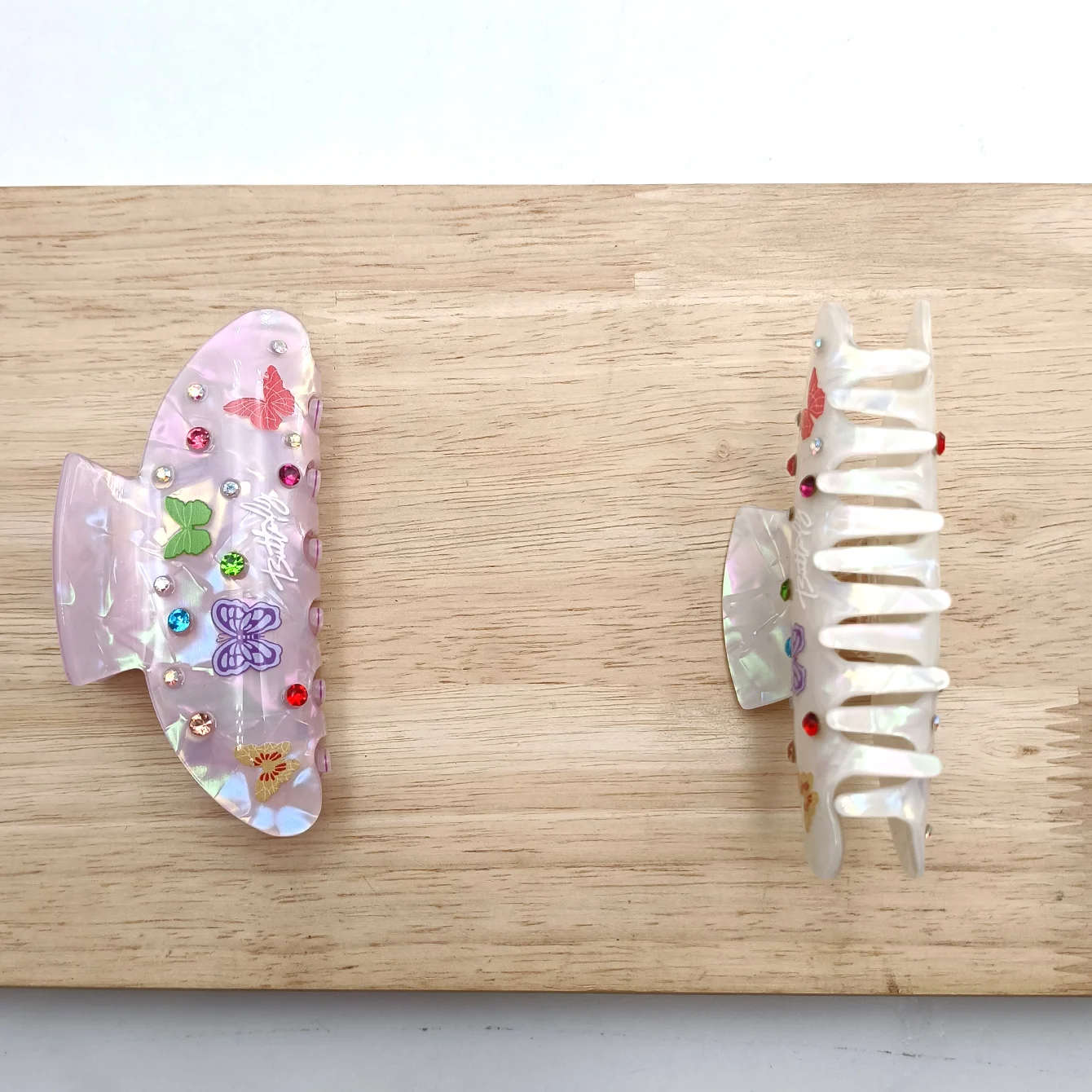 جديد لطيف فراشة فهم كليب تصفيفة الشعر الملونة القرش السرطانات قبضة الشعر مشبك شعر مخلب الملحقات للنساء