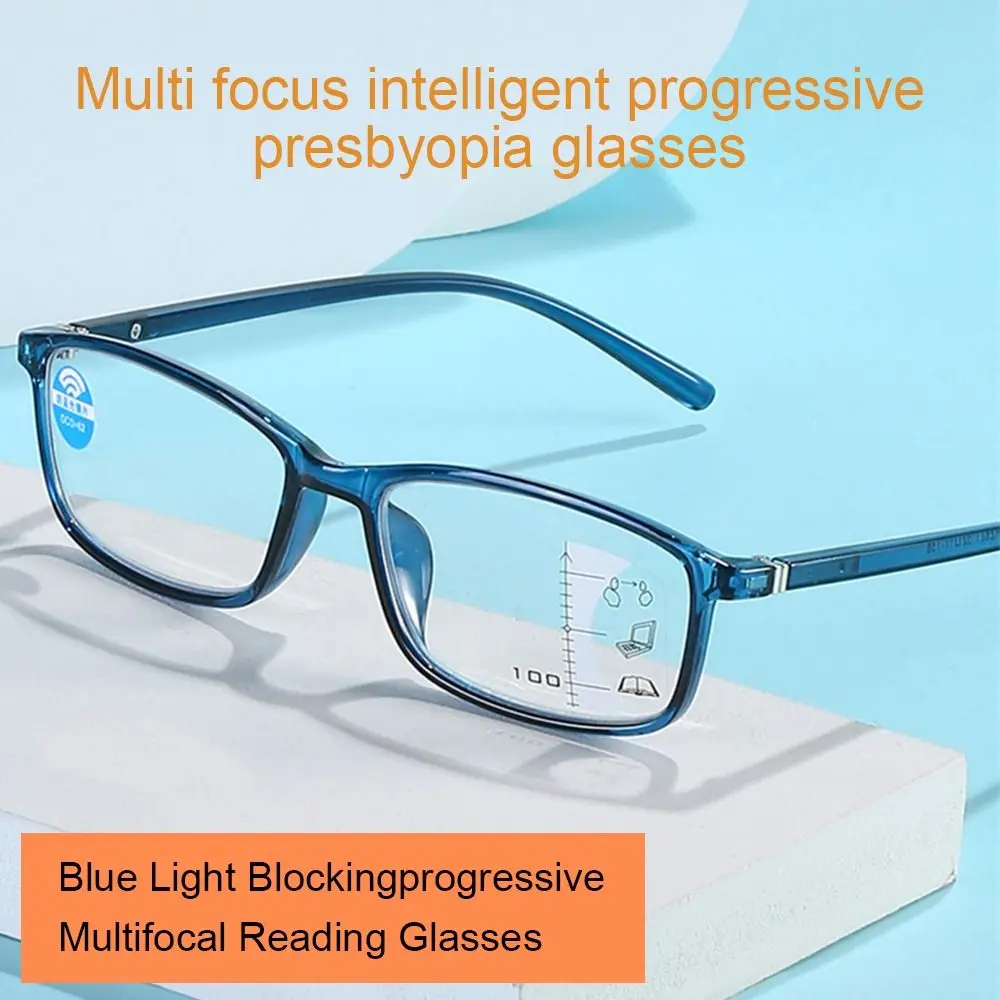 Progressive Reading Glasses Men Women Blue Light Blocking Multifocal Presbyopic Eyewear Ultralight Diopter +1.0 +1.5 2.0 3.0 4.0