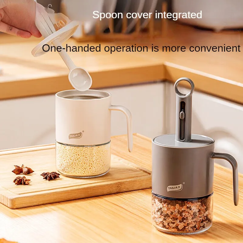 Récipient à sel durable avec joint hermétique, fraîcheur longue durée, matériau en verre, facile à nettoyer