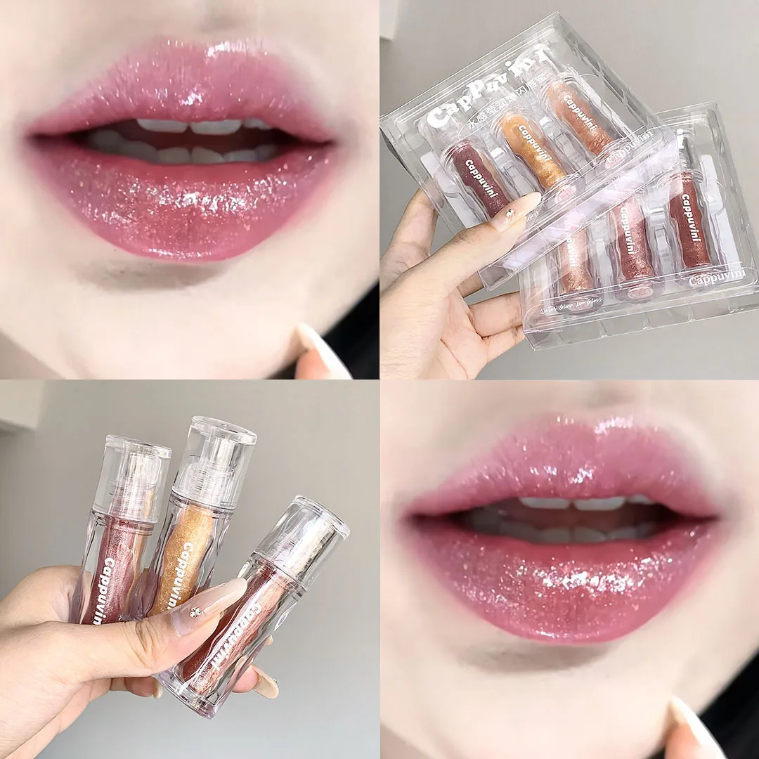 Cappuccino Popping Lip Gloss idratante vetro labbra nettare labbra Doodle labbra cosmetici studente festa trucco