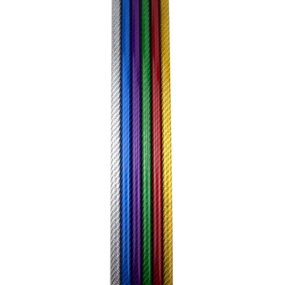 2PCS Carbon Fiber Colored Tube 3K Pure Glossy Colorful Surface Length 0.5m Red Blue Green Gold Silver Purple DIY for RC Airplane