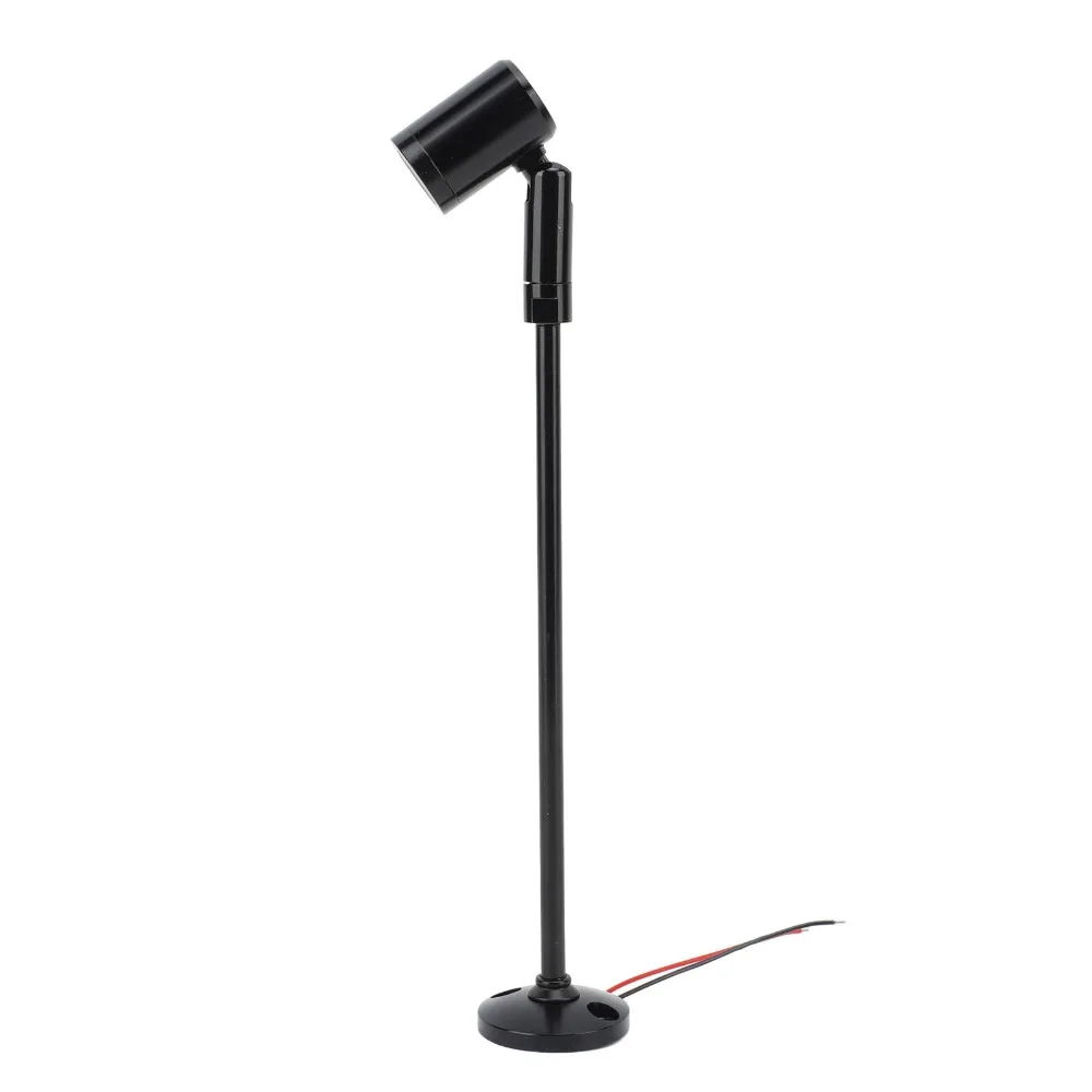 2 Pack DC12V LED Mini Spotlight Aluminum Body Adjustable Angle Display Cabinet Light 3W Upright Mini Spotlight Jewelry Showcase