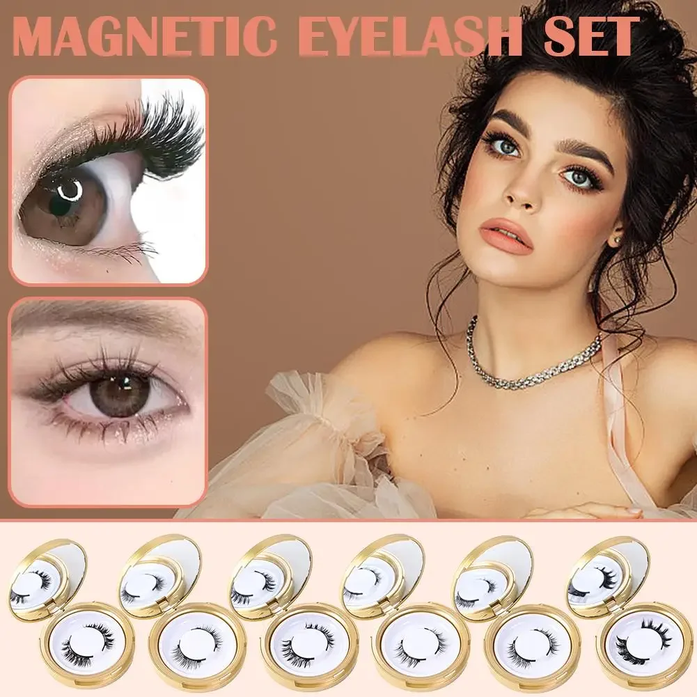 1Pair 3D LANBENA Magnetic False Eyelashes Reusable Nature Comic Demon Elf No Glue Needed Waterproof Magnetism Fashion Handmade