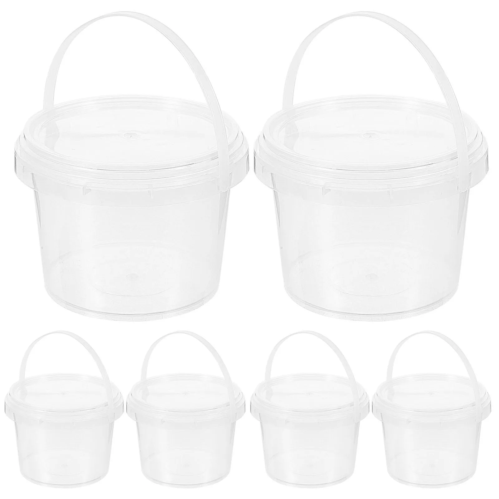 

10Pcs Kitchen Storage Buckets Transparent Sealed for Grains Nuts Coffee Beans Fresh Keeping Plastic Storage Buckets