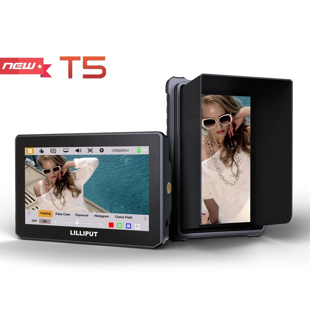 

LILLIPUT T5 5 inch Touch IPS Full HD 1920x1200 4K HDMI 60Hz On-camera Video Field Monitor for BMPCC 6K R5 A73 DSLR Camera