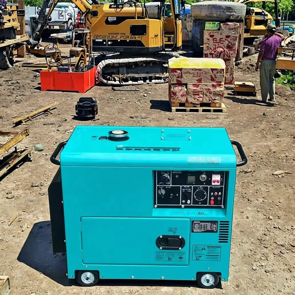 

Hubei Titan 5kw 5kva silent portable diesel generator set with digital panel 4-stroke air-cooled engine CE GS certificate