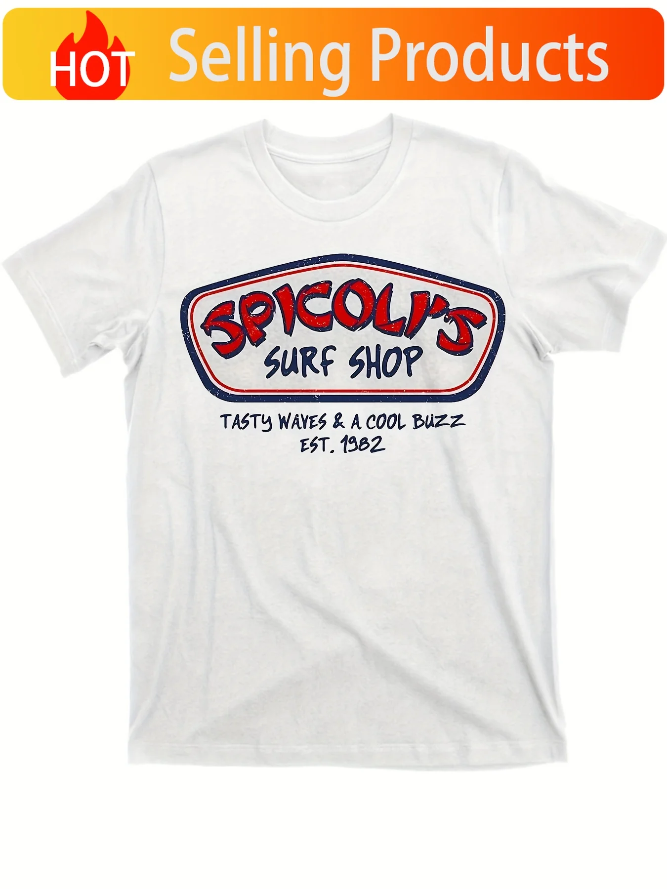 Spicoli's Surf Shop Retro Logo T-Shirt - Vintage 1981 Graphic Tee with 