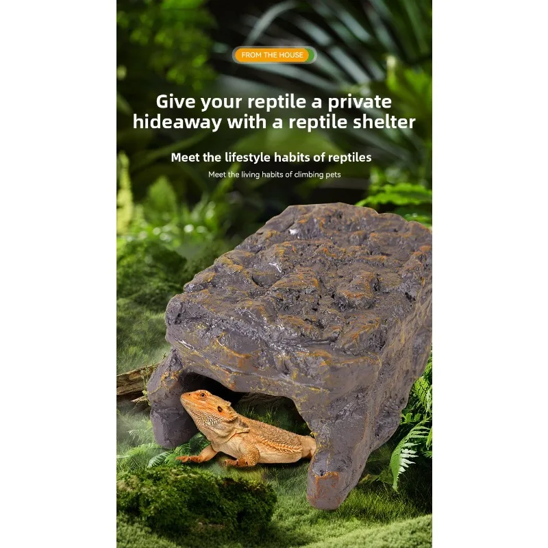 الزواحف إخفاء كهف لوحة التدفئة حجر الزواحف ديكور شقة سحلية المأوى خزان الملحقات ثعبان ليوبارد أبو بريص العنكبوت الطيور جثم