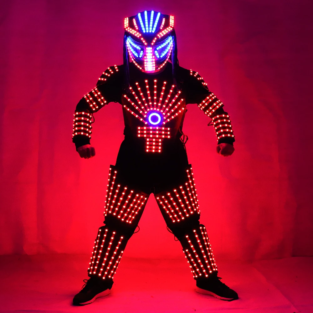 Led Predator Costume Rave Outfit Luminous Suits Clothing Hora Loca Party Abiti Led Robot Costumes