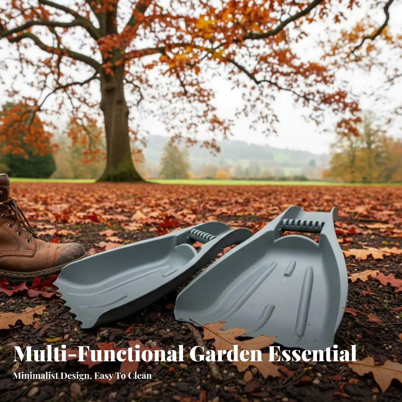 Leaf Rake Durable Plastic Yard Hand Tool Wide Head Garden Accessories for Quick Lawn Cleanup and Debris Removal