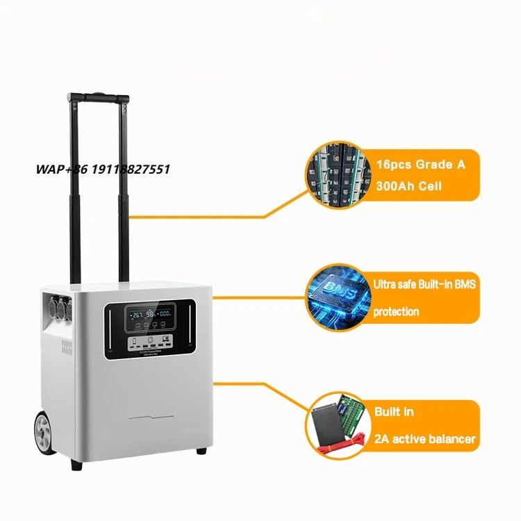 Batería Portátil de Almacenamiento de Energía LiFePO4 para Exteriores EBOOM, Arrancador de Emergencia de Onda Sinusoidal Pura, Carga MPPT para RV, Batería Externa para Camping