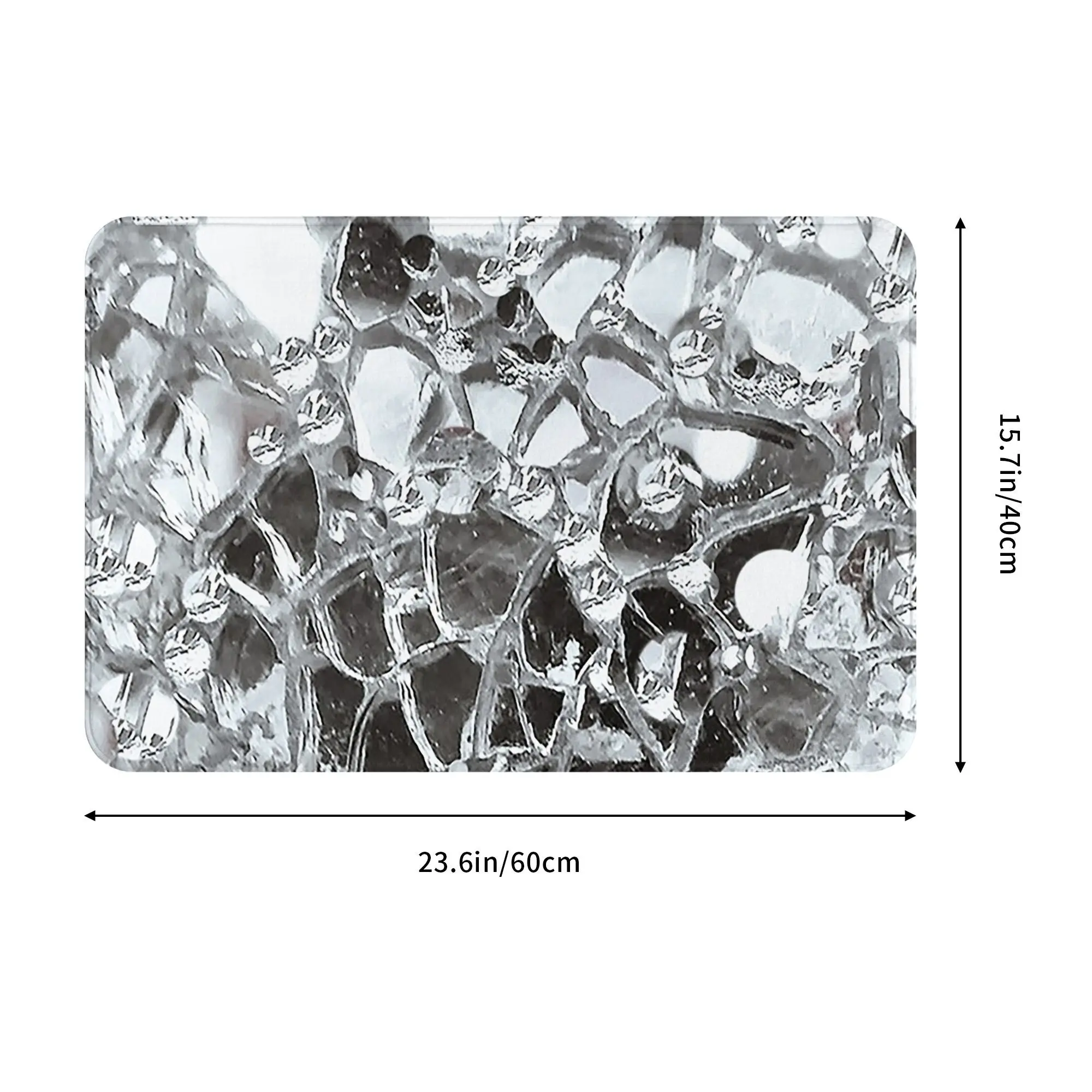 Photographic Image of Mirrors and Glass Non-slip Doormat Floor Mat  Carpet Rug for Kitchen Entrance Home Bedroom Footpad Mats