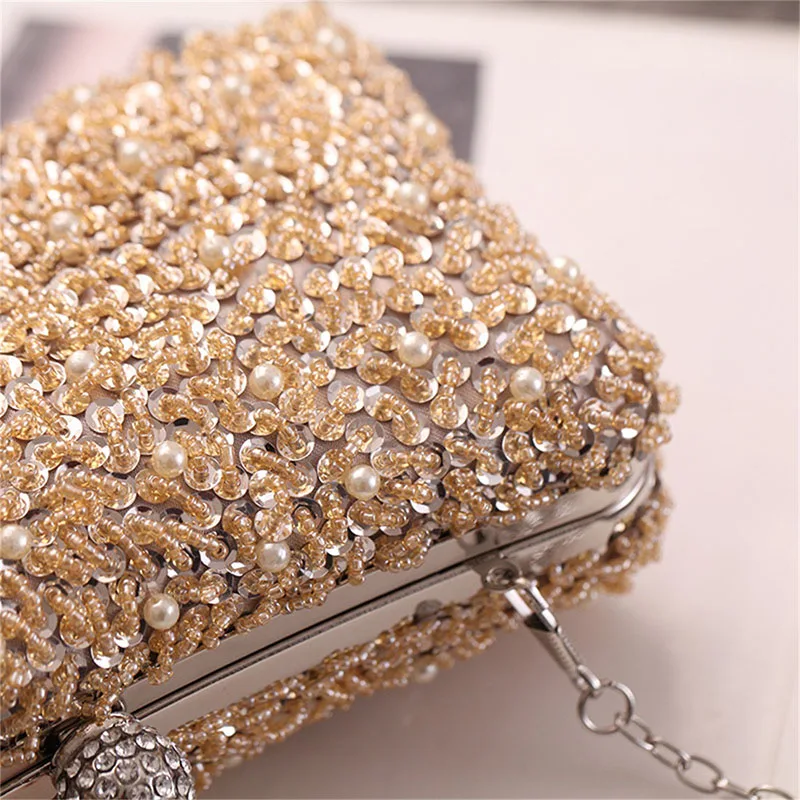 Women Handbag Evening Bags For Party Gift New Women Box Chain Shoulder Bag Ladies Fashion Gold Clutch Box Bag Women Messenger