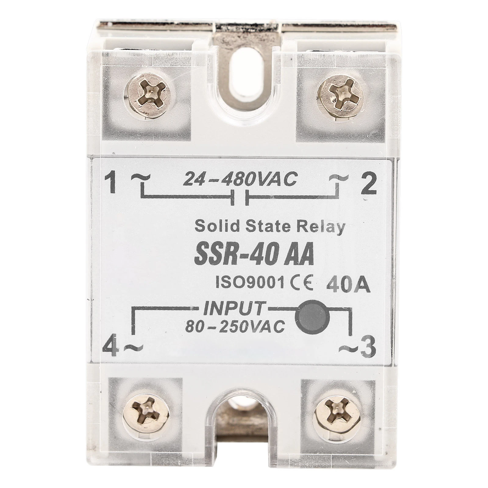 Relais SSr 40AA 40A Zustandsrelaismodul AC-AC Eingang 90-250V AC Ausgang 24-480V AC Zustandsrelais AC-AC Zustandrelais