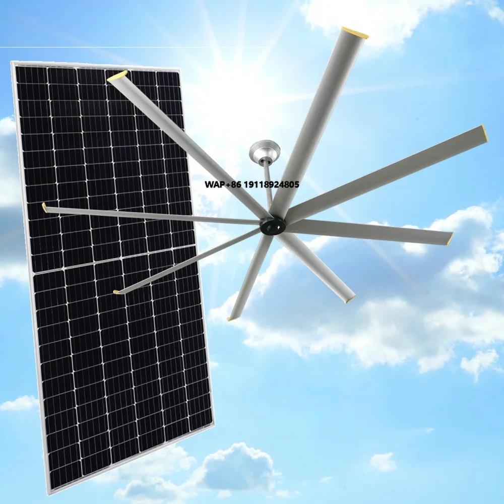 

Промышленный потолочный вентилятор HVLS 10 футов, большой, на солнечной энергии, для фабрик, теплиц, коммерческих помещений, на постоянном токе, большой потолочный вентилятор