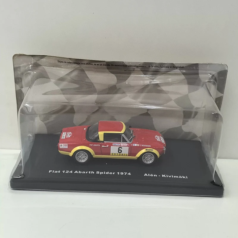 

IXO 1:43 Scale FIAT 124 ABARTH #6 1974 Alloy Simulation Car Model Static Collection Decorated Holiday Gifts Toys Souvenir Gift