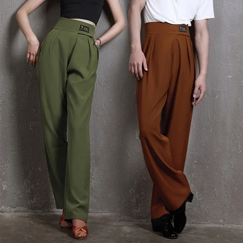 

Soft Loose Latin Dance Pants Men Adjustable Waist Training Practice Trousers Cha Cha Tango Ballroom Dance Clothes Wear DNV14262