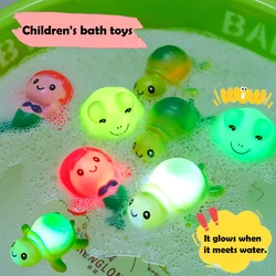 Funny Children Water Flashing Floating Frog Turtle Water Toys Kids Automatic Led Lighting Up Animals Bath Toys Baby Toy Gifts