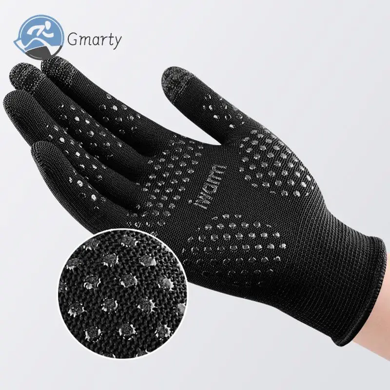 Guantes cálidos impermeables de invierno para ciclismo, guante térmico antideslizante para pantalla táctil, guante de esquí de dedo completo