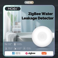 Smart Zigbee Flood Sensor, Water Leak and Overflow Detector for Tuya App, Home Security Alarm System with Remote Control