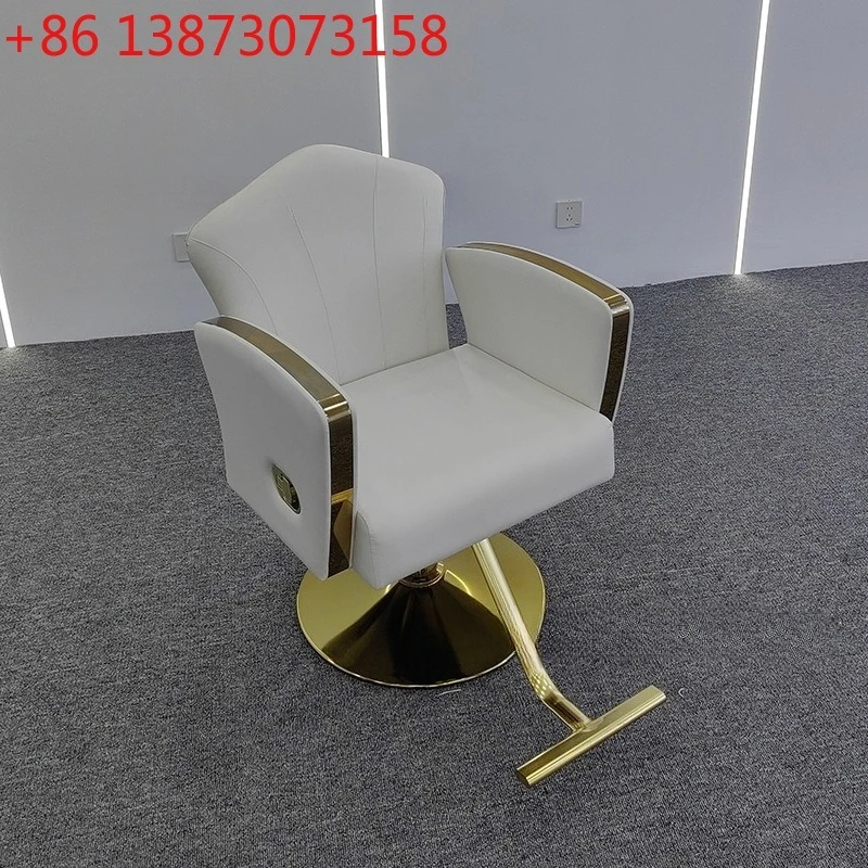

New Gold Hairdressing Chair Foreign Barbershop Hair Salon Special Swivel Foldable Folding Barber Chair Hair Cutting Seat