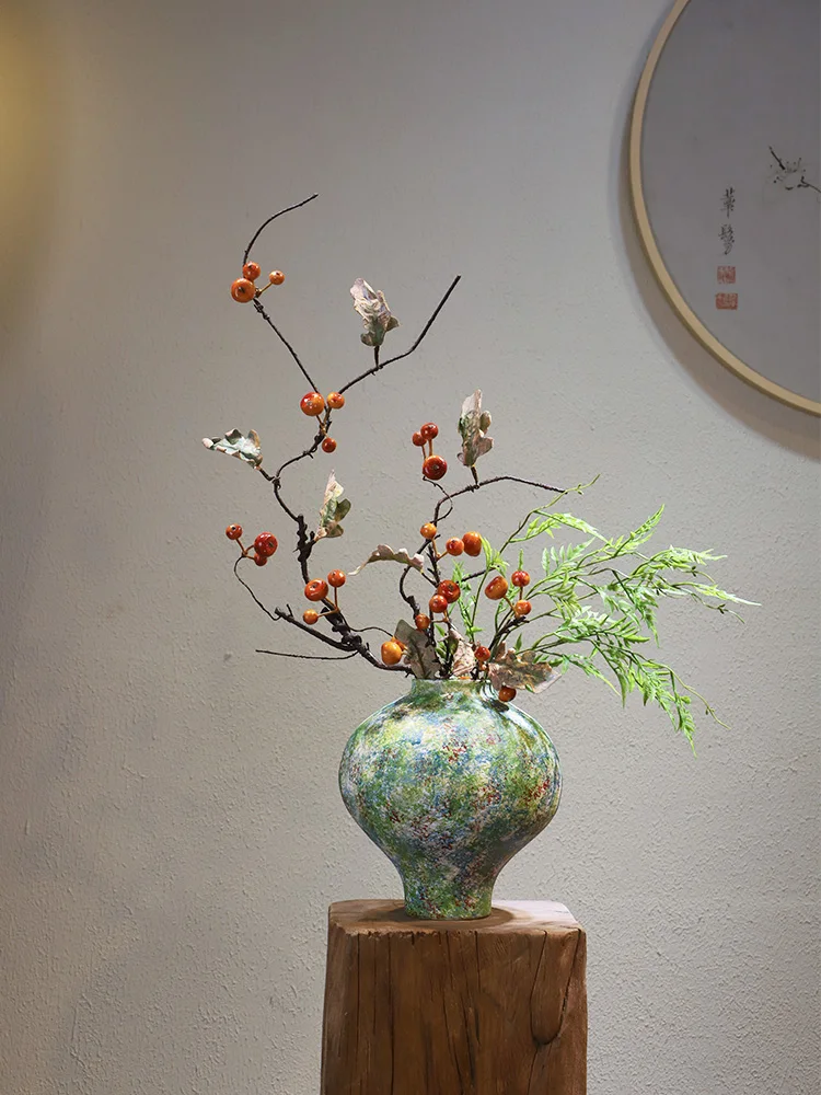 

Новая китайская дзен-ваза для цветов в стиле Слэцэ, декоративная, высококачественная, для отелей, гостевых домов, обеденных столов, в стиле древних династий Сун.