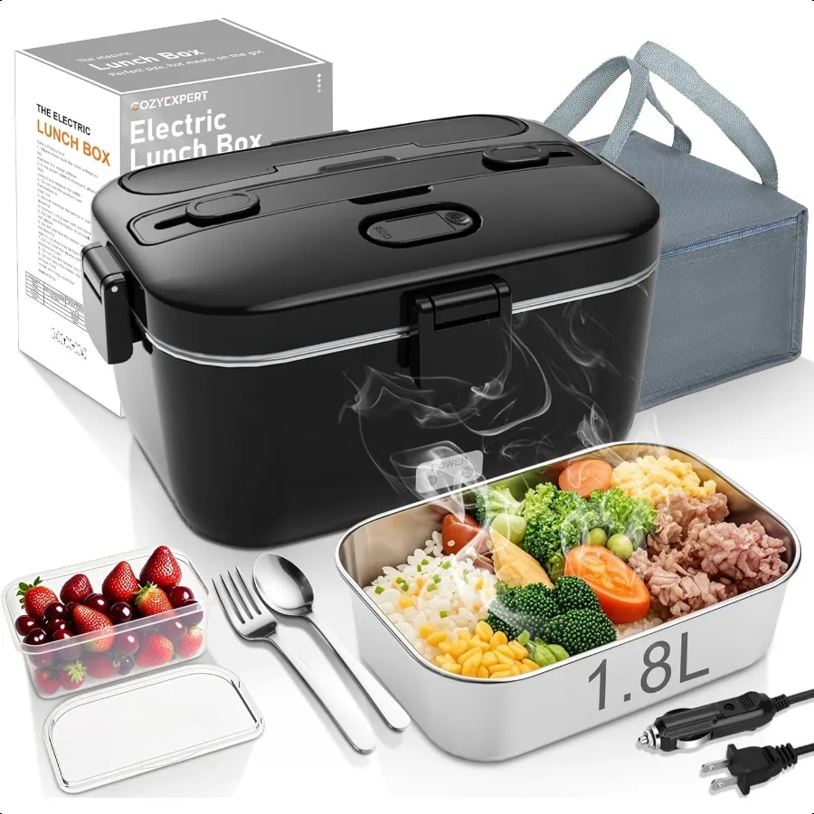

ElectricLunchBoxПодогреватель для еды с подогревом 100 Вт Нагревательный ланчбокс для взрослых 1,8 л Портативный подогреватель еды для работы Автомобиль 12 В 24 В 110230 В Lonche