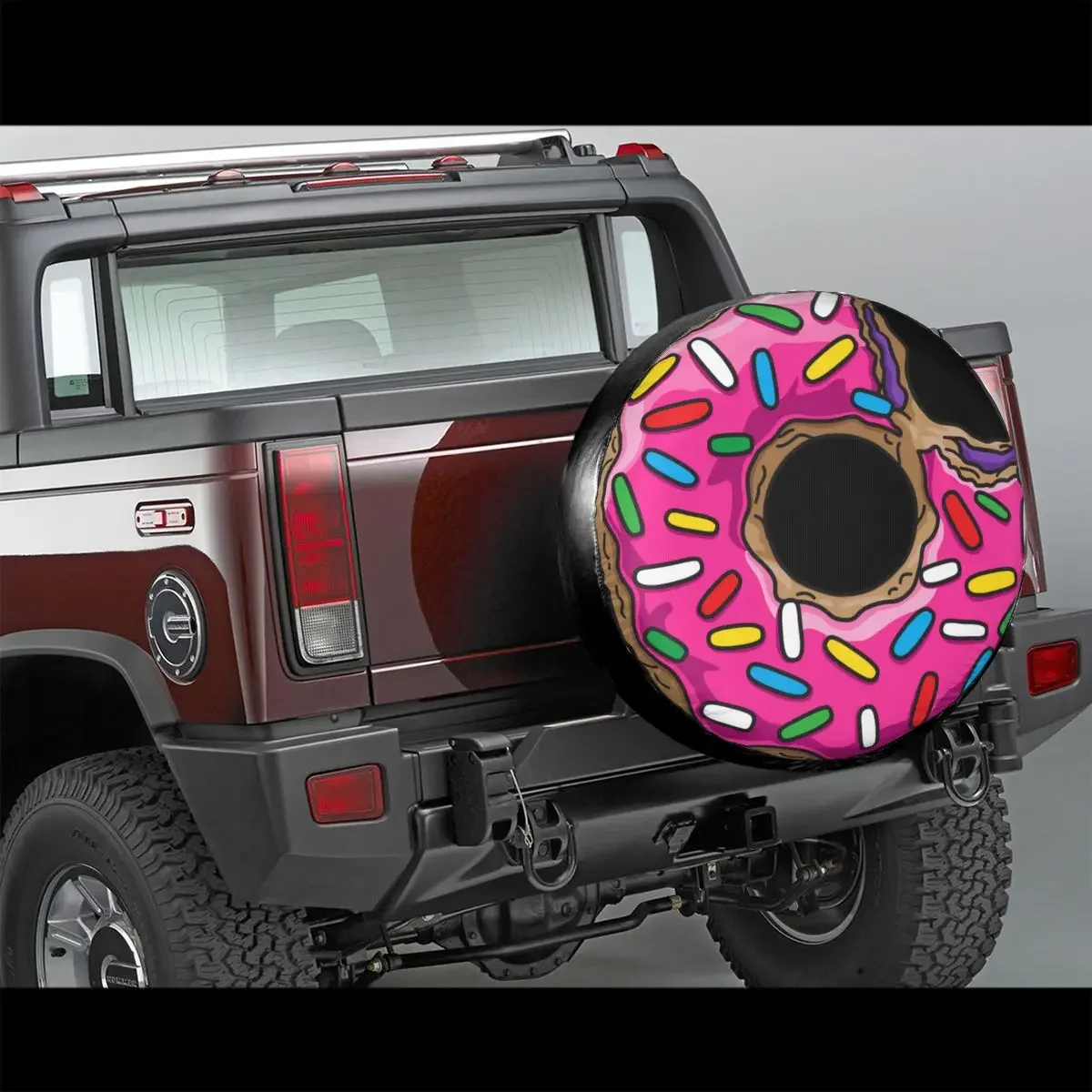 Donut Doughnut Spare Tire Cover for  Pajero Custom Circular Bread Waterproof Car Wheel Covers 14