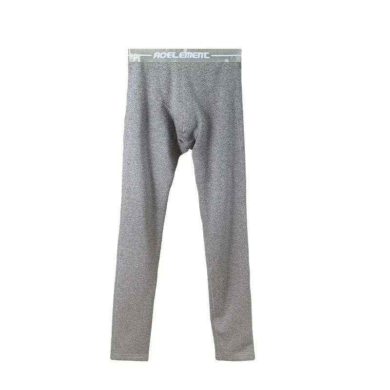

Autumnand winter underwear men's long johns thickened and velvet single-piece slim-fit leggings youth cotton pants thermal pants