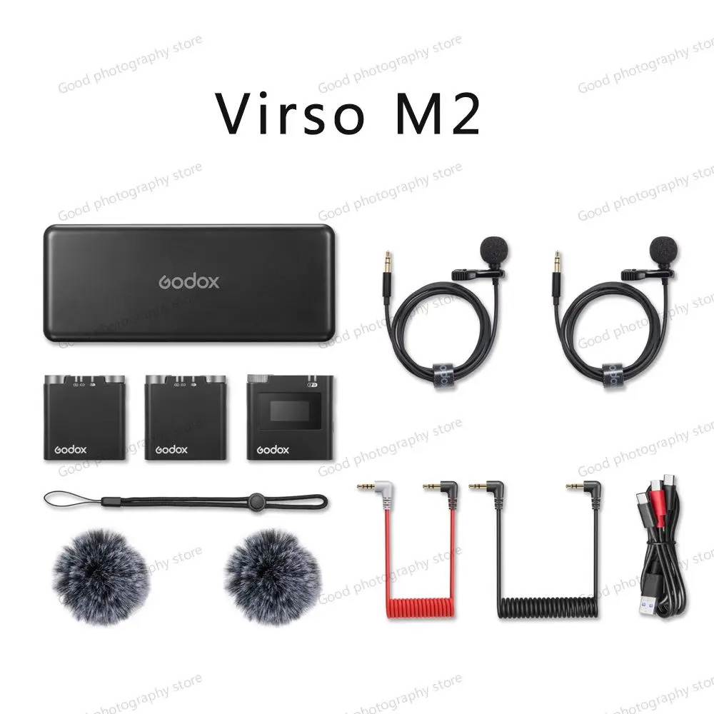 Godox Virso / Virso S M1 M2 Wireless Lavalier microfono trasmettitore ricevitore VirsoS Mic per fotocamera Sony per la registrazione di interviste