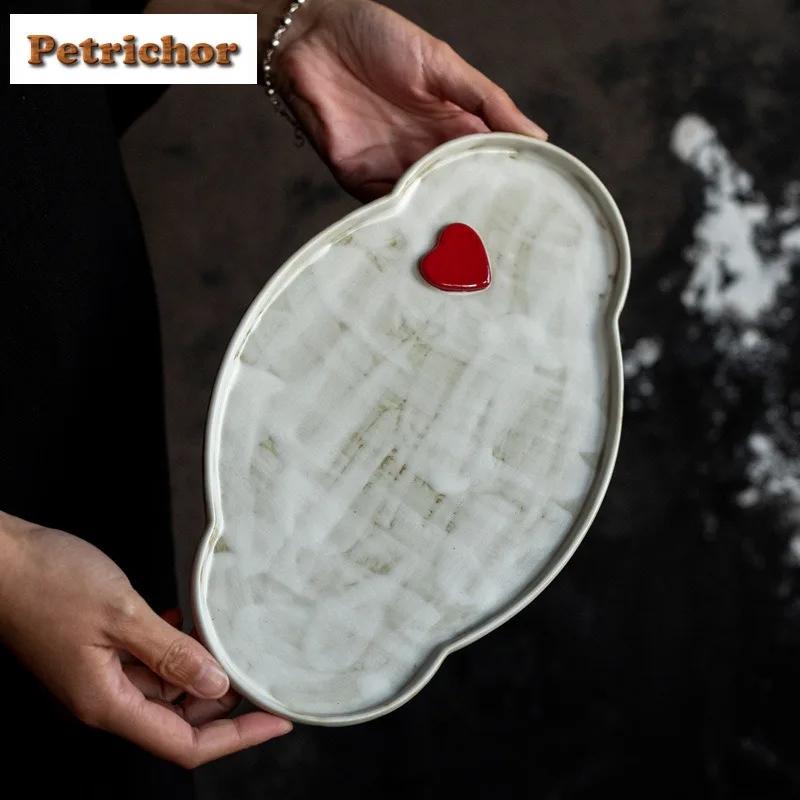 

Порошок Инь Любовь Сердце Чайный поднос Послеобеденный чай Десертная тарелка Доска для хранения кофе Изоляционная подушка для чайника Посуда для сервировки Чайная посуда