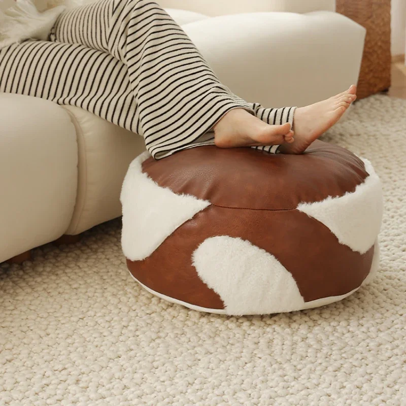 

Leather Tatami Cushion Lounge Sofa for Floor Stylish Living Room Low Seat Entryway Shoe Bench Floor Cushions Elegant Sofa Rest