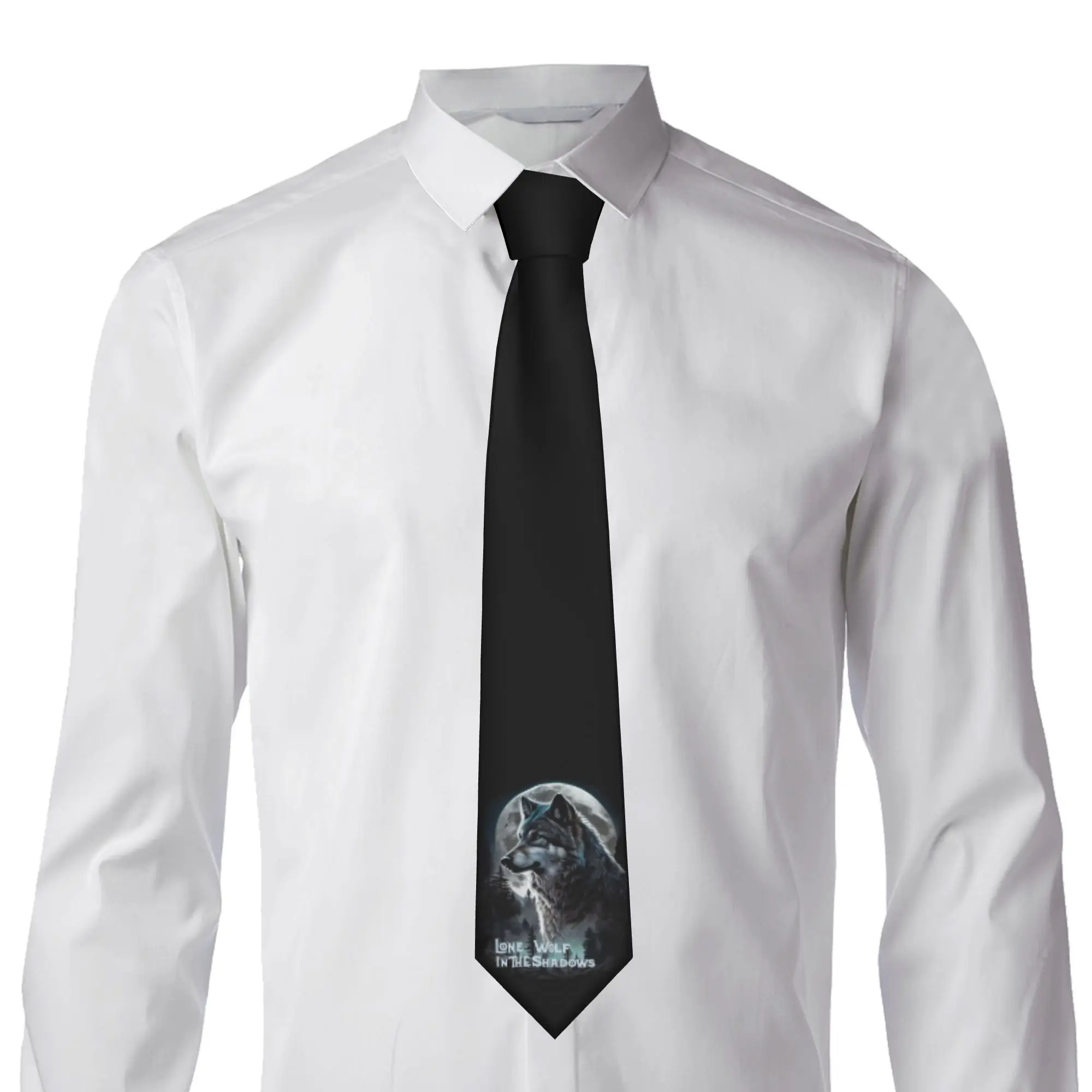 Fashion Animal Wolf Neck Ties Men Silk  Necktie for Party Cravat