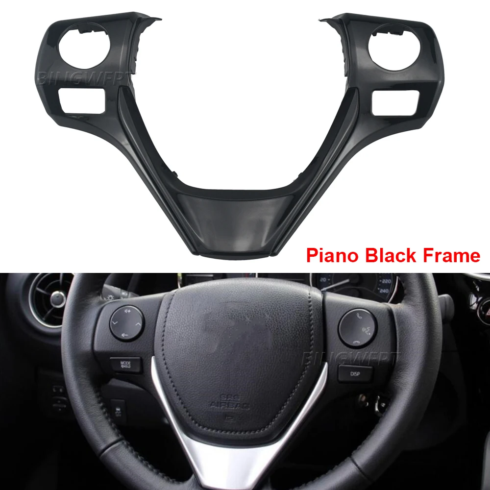(Two colors available) Steering Wheel Switch Button Panel Frame For Toyota RAV4 XA40 2014-2018 For Toyota Yaris Vios 2018-2022