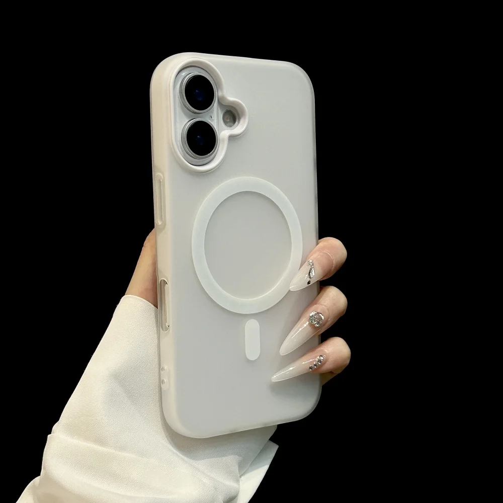 حافظة فاخرة كاندي غير لامعة لهاتف Magsafe لهاتف آيفون 17 Air 16 15 14 13 12 Pro Max 11 16Plus 16E SE4 17Pro غطاء مغناطيسي شفاف 2 في 1 #3