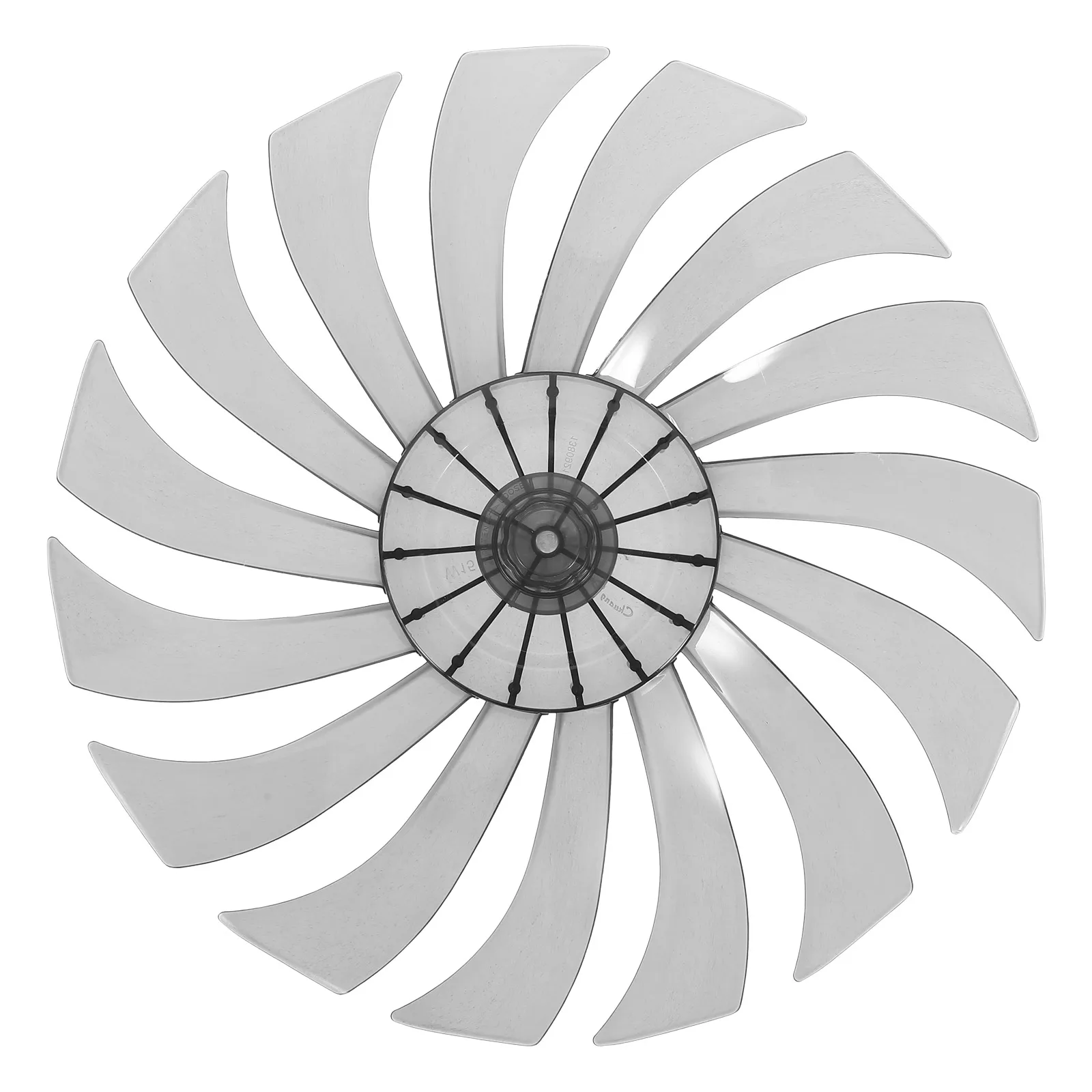 

Universal 14 Inch 15 Blades Transparent Black Fan Blades for Standing Table Wall Fan Accessories Lightweight