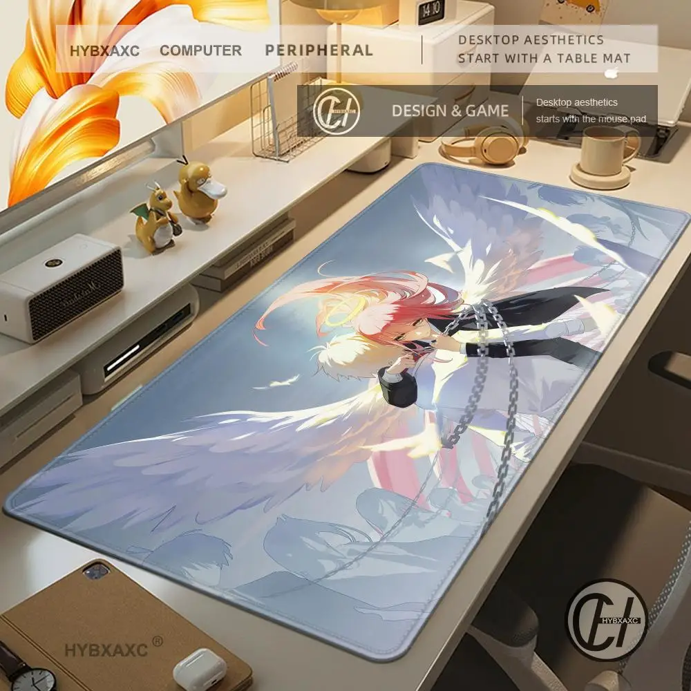 Chainsaw Man MousePad Large Hayakawa Aki Mouse Pad Rubber Keyboard Mouse Mats Gamer XXL DeskMat Anime Gaming Accessories for LOL