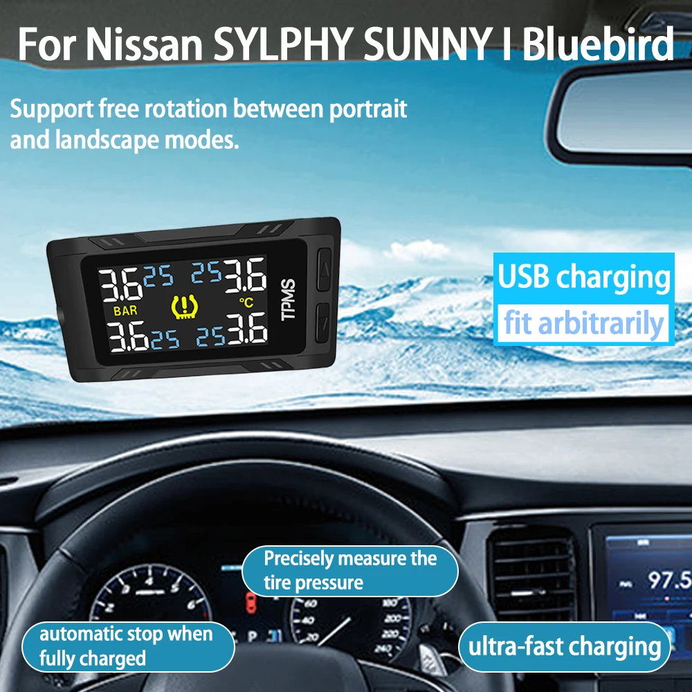 

Система контроля давления в шинах TPMS, сигнализация безопасности давления в реальном времени для Nissan MARCH LIVINA TIIDA SYLPHY TEANA Qashqa X-Trail